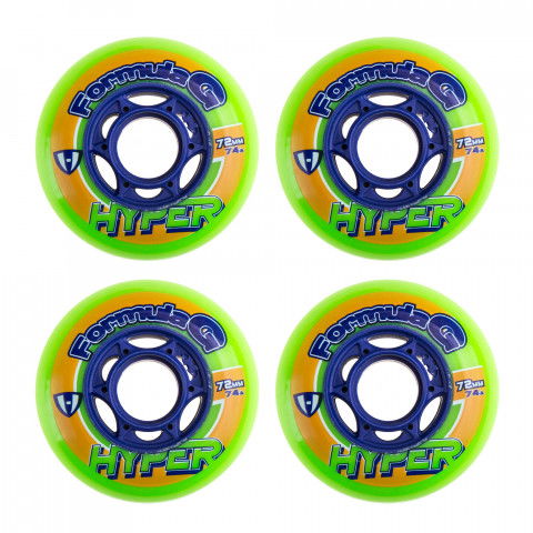 Kółka - Kółka do Rolek Hyper Formula G Era 72mm/74a - Zielone (4 szt.) - Zdjęcie 1