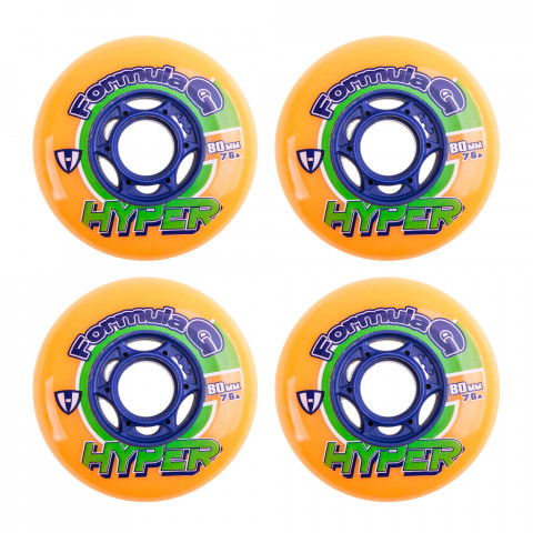 Promocje - Kółka do Rolek Hyper Formula G Era 80mm/76a - Pomarańczowe (4 szt.) - Zdjęcie 1