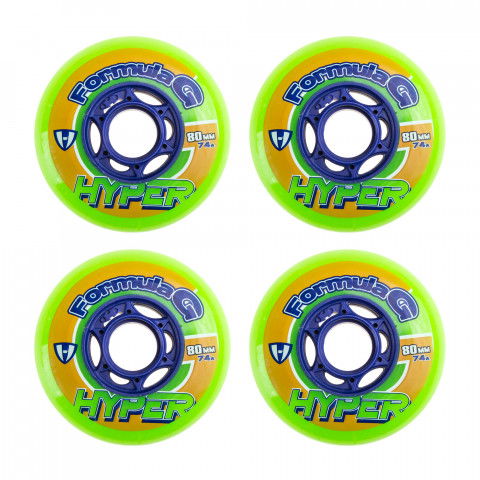 Kółka - Kółka do Rolek Hyper Formula G Era 80mm/74a - Zielone (4 szt.) - Zdjęcie 1