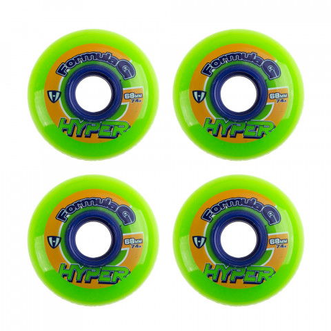 Kółka - Kółka do Rolek Hyper Formula G Era 68mm/74a - Zielone (4 szt.) - Zdjęcie 1