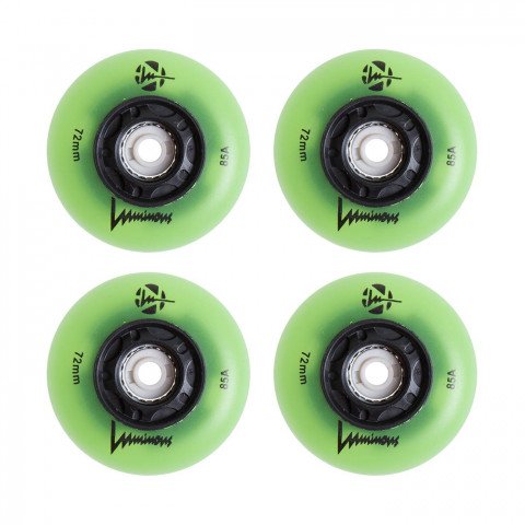 Kółka - Kółka do Rolek Luminous LED 72mm/85a - Green Glow (4 szt.) - Zdjęcie 1