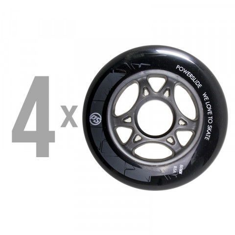 Promocje - Kółka do Rolek Powerslide Phuzion Wheels 80mm/85A - Czarne (4 szt.) - Zdjęcie 1