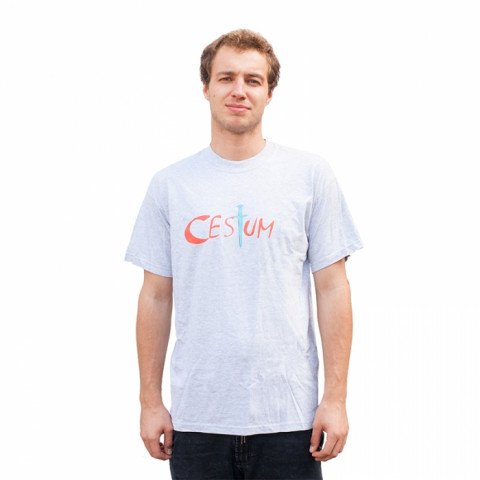 Koszulki - Koszulka Cesium Red/White Logo - Szary - Zdjęcie 1