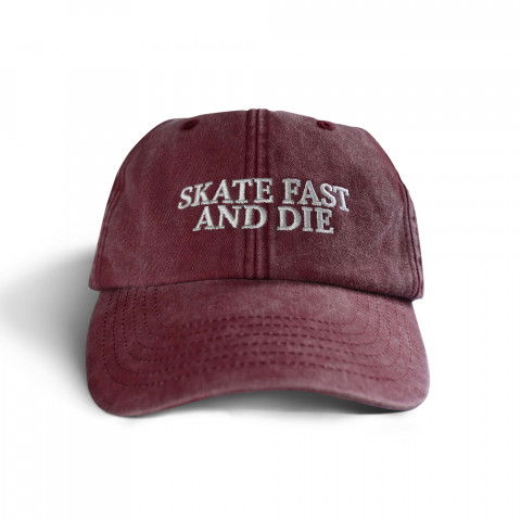 Czapki z daszkiem - Czapka z daszkiem Inferno Skate Fast And Die Cap - Czerwona - Zdjęcie 1