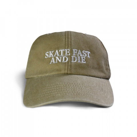 Czapki z daszkiem - Czapka z daszkiem Inferno Skate Fast And Die Cap - Beżowa - Zdjęcie 1