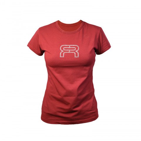 Koszulki - Koszulka FR Strass Women T-shirt - Bordowy - Zdjęcie 1