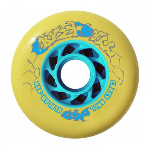 Promocje - Kółka do Rolek Gyro Crazy Ball 80mm/85a - Żółto/Niebieskie - Zdjęcie 1