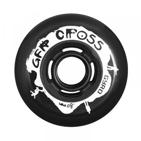 Kółka - Kółka do Rolek Gyro GFR Cross 80mm/88a (1 szt.) - Czarne - Zdjęcie 1
