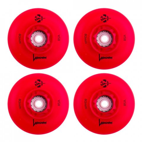 Kółka - Kółka do Rolek Luminous LED 80mm/85a - Czerwono/Czerwone (4 szt.) - Zdjęcie 1