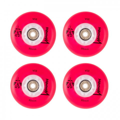 Kółka - Kółka do Rolek Luminous LED 80mm/85a - Czerwone (4 szt.) - Zdjęcie 1