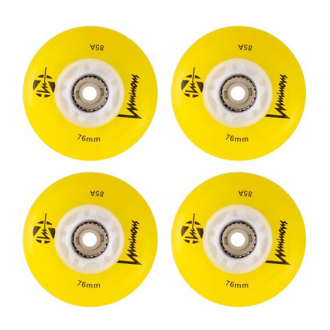 Kółka - Kółka do Rolek Luminous LED 76mm/85a - Żółte (4 szt.) - Zdjęcie 1