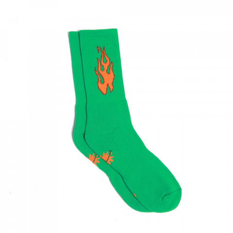 Skarpetki - Magic Boots Fire Skate Socks - Zielone - Zdjęcie 1