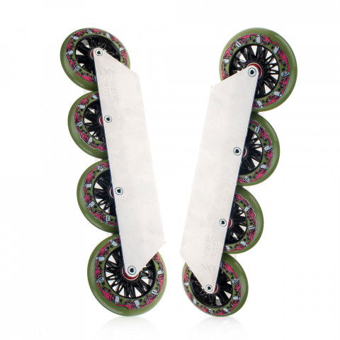 Szyny - Szyny do rolek Wizard X Mushroom Blading X Bones 4x100mm - Kompletne - Zdjęcie 1