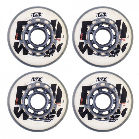 Promocje - Kółka do Rolek Hyper Bullzeye 80mm/80a - Clear/Srebrne (4 szt.) - Zdjęcie 1