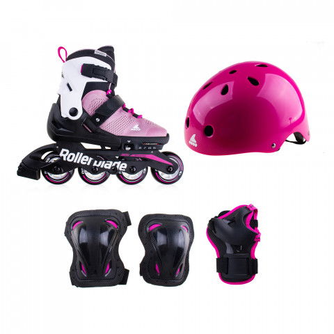Rolki - Rolki Rollerblade Microblade Cube - Różowo/Białe - Zdjęcie 1