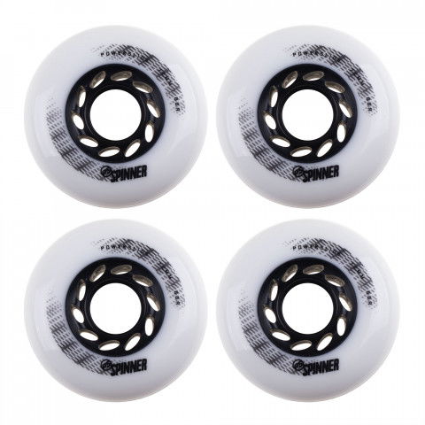 Kółka - Kółka do Rolek Powerslide Spinner 72mm/88a Bullet Profile - Białe (4 szt.) - Zdjęcie 1