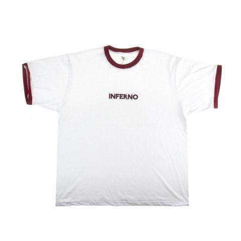 Koszulki - Koszulka Inferno Typo TS - Biało/Bordowa - Zdjęcie 1