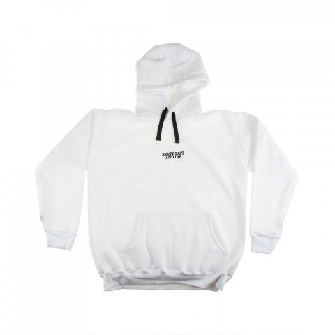 Bluzy - Bluza Inferno Skate Fast And Die Hoodie - Biało/Czarna - Zdjęcie 1