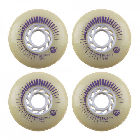 Promocje - Kółka do Rolek Powerslide Spinner 80mm/85A Biało/Fioletowe (4) OEM - Zdjęcie 1