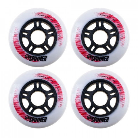 Promocje - Kółka do Rolek Powerslide Spinner 84mm/85a Biało/Czerwone (4) OEM - Zdjęcie 1