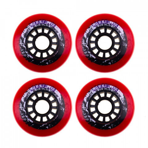 Kółka - Kółka do Rolek Powerslide Hurricane 80mm/85a - Czerwone (4) OEM - Zdjęcie 1