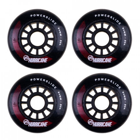 Promocje - Kółka do Rolek Powerslide Hurricane 84mm/86a Czarno/Czerwone (4) OEM - Zdjęcie 1