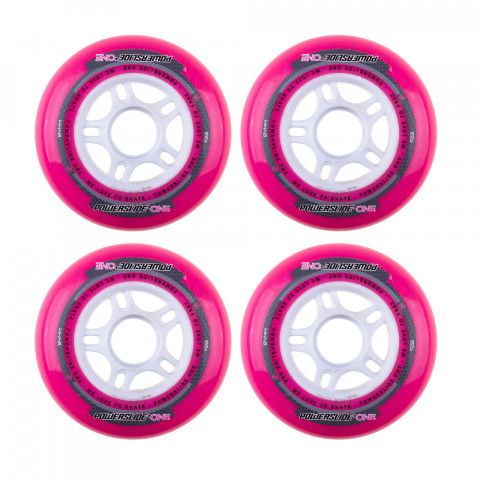 Kółka - Kółka do Rolek Powerslide One 84mm/82a - Różowe (4 szt.) - Zdjęcie 1