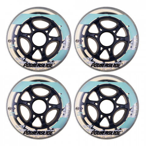 Promocje - Kółka do Rolek Powerslide Fitness 90mm/83a Czarno-Miętowe (4) OEM - Zdjęcie 1