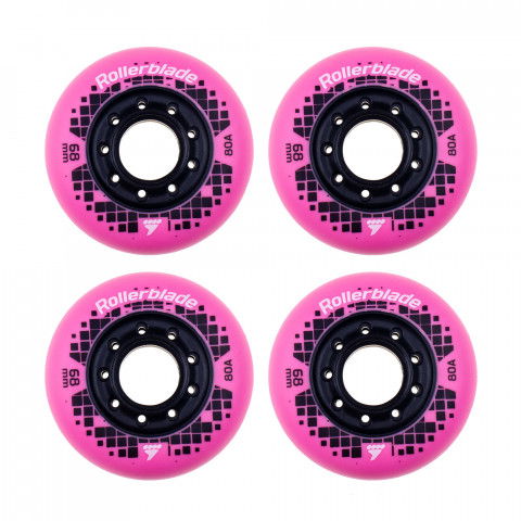 Kółka - Kółka do Rolek Rollerblade Apex 68mm/80A – Różowe (4) - Zdjęcie 1