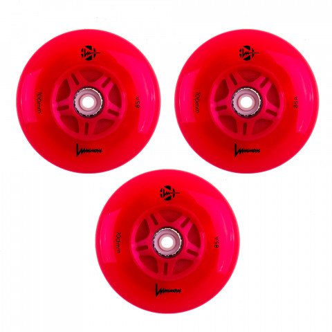 Kółka - Kółka do Rolek Luminous LED 100mm/85a - Czerwone (3 szt.) - Zdjęcie 1
