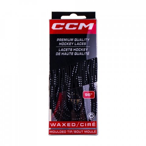 Sznurówki - Sznurówki CCM Proline Wax Laces - Czarne - Zdjęcie 1