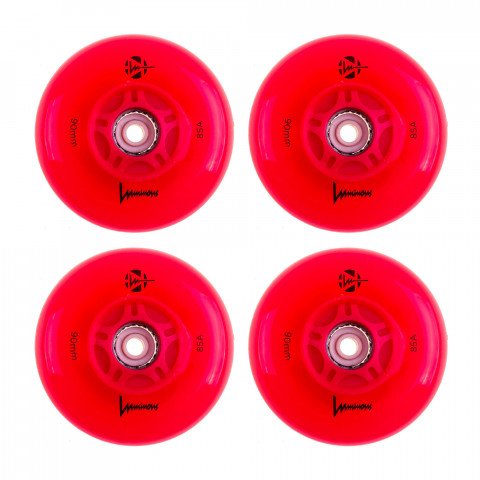 Kółka - Kółka do Rolek Luminous LED 90mm/85a - Czerwone (4 szt.) - Zdjęcie 1