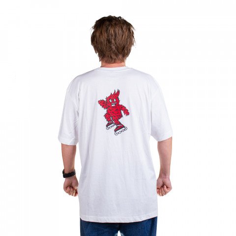 Koszulki - Koszulka Wheeladdict X Timrobot Hairy TS - Biały - Zdjęcie 1
