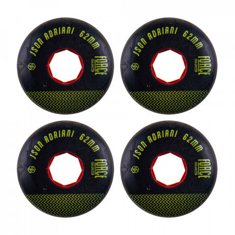 Kółka - Kółka do Rolek Red Eye Jason Adriani 62mm/90a - Czarne (4 szt.) - Zdjęcie 1