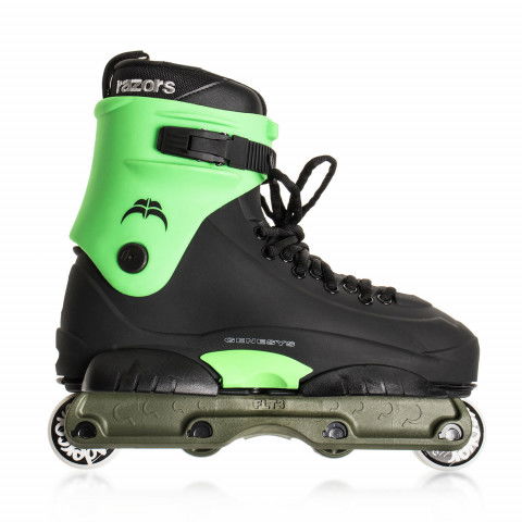 Rolki - Rolki Razors Genesys - FTL 3 Custom - Czarno/Zielone - Zdjęcie 1