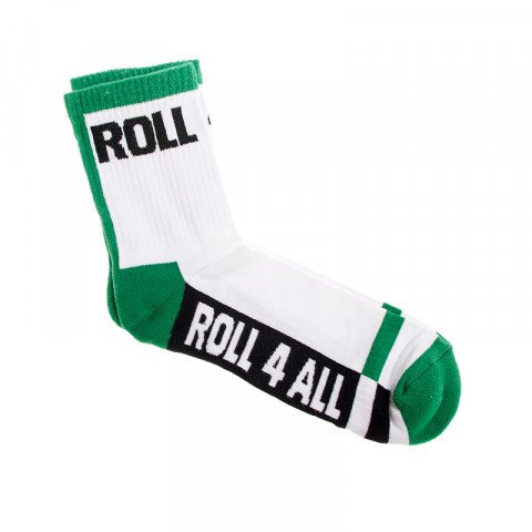 Skarpetki - Roll4all Short Socks - Zielono/Białe - Zdjęcie 1