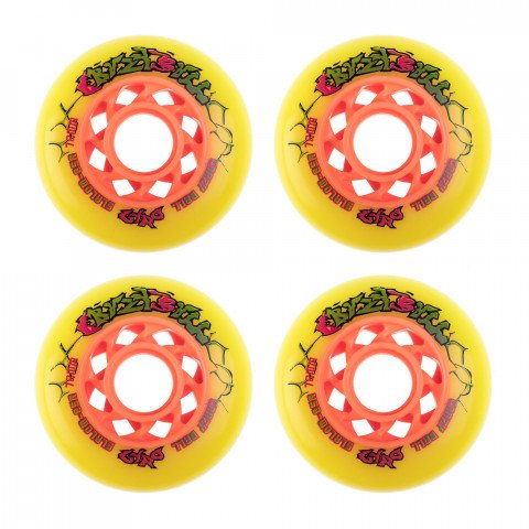 Promocje - Kółka do Rolek Gyro Crazy Ball 72mm/85a - Żółto/Pomarańczowe - Zdjęcie 1