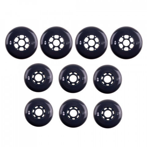Kółka - Kółka do Rolek Wizard Advanced 100mm/80mm Set - Szare (10 szt.) - Zdjęcie 1