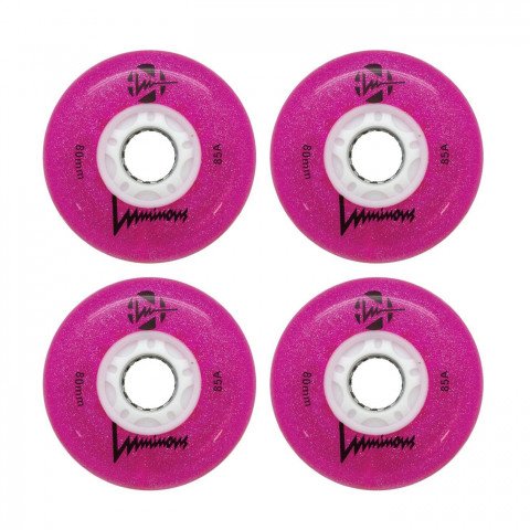 Kółka - Kółka do Rolek Luminous LED 80mm/85a - Glitter Pink (4 szt.) - Zdjęcie 1