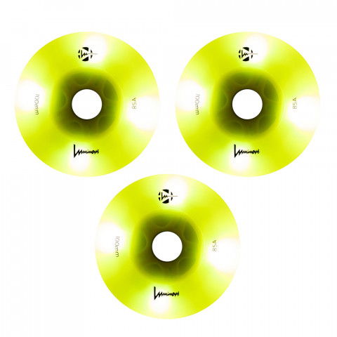 Kółka - Kółka do Rolek Luminous LED 100mm/85a - Canary (3 szt.) - Zdjęcie 1