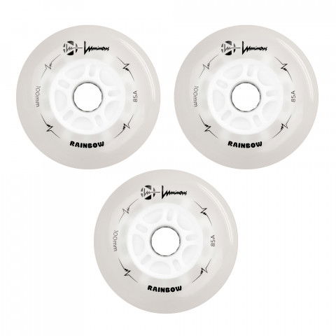 Kółka - Kółka do Rolek Luminous LED 100mm/85a - Tęczowe (3 szt.) - Zdjęcie 1