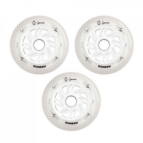 Kółka - Kółka do Rolek Luminous LED 110mm/85a - Tęczowe (3 szt.) - Zdjęcie 1
