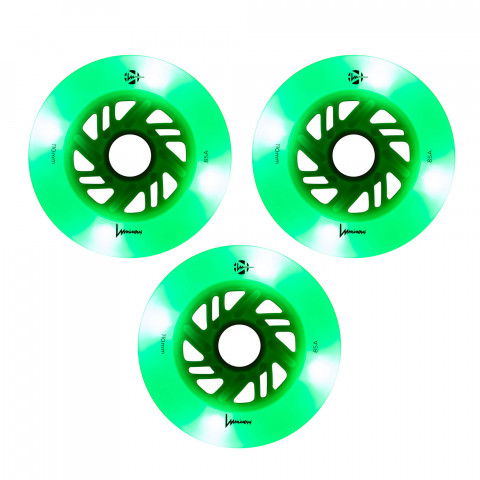 Kółka - Kółka do Rolek Luminous LED 110mm/85a - Białe-Glow-Zielone (3) - Zdjęcie 1
