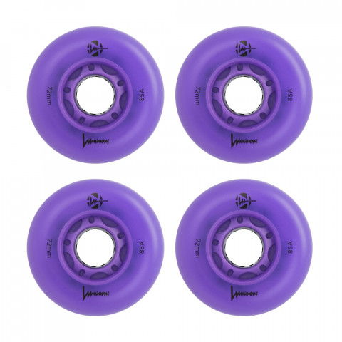 Kółka - Kółka do Rolek Luminous LED 72mm/85a - Purpurowe (4 szt.) - Zdjęcie 1