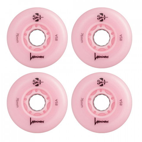Kółka - Kółka do Rolek Luminous LED 76mm/85a - Flamingo (4 szt.) - Zdjęcie 1