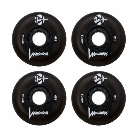 Kółka - Kółka do Rolek Luminous LED 80mm/85a - Czarne (4 szt.) - Zdjęcie 1