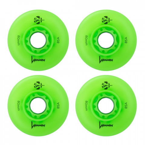 Kółka - Kółka do Rolek Luminous LED 80mm/85a - Zielone-Glow-Zielone (4) - Zdjęcie 1