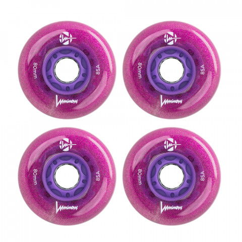 Kółka - Kółka do Rolek Luminous LED 80mm/85a - Purpurowe Haze (4 szt.) - Zdjęcie 1