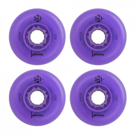 Kółka - Kółka do Rolek Luminous LED 80mm/85a - Purpurowe (4 szt.) - Zdjęcie 1