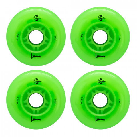 Kółka - Kółka do Rolek Luminous LED 84mm/85a - Zielone-Glow-Zielone (4) - Zdjęcie 1